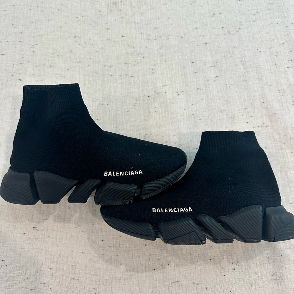 Balenciaga Speed Knit Sneakers All Black